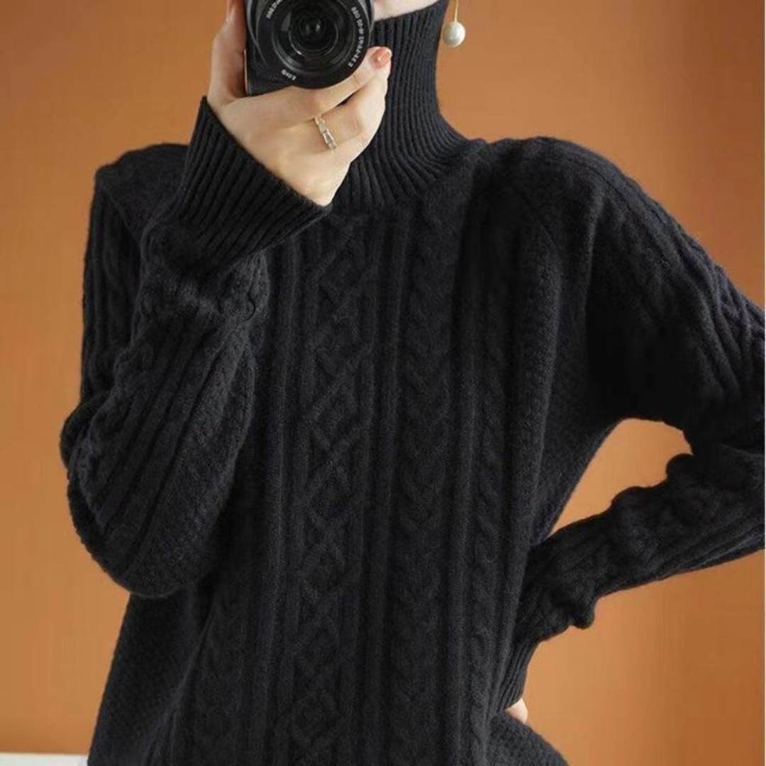 Pull Femme Chaud et Confortable en Laine Mélange
