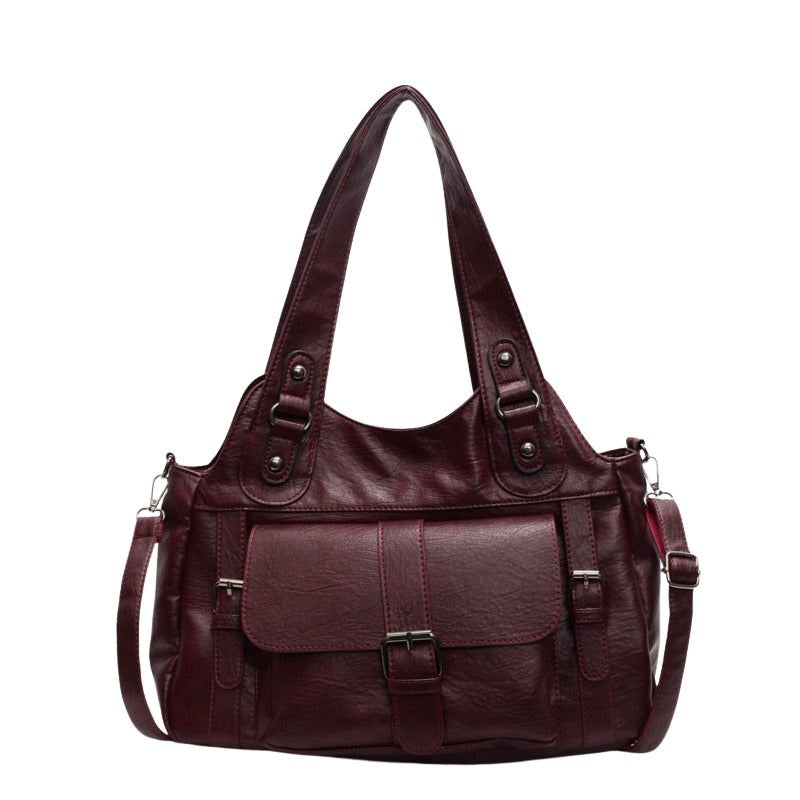 Sac à main femme chic en cuir avec fermeture éclair