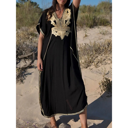 Kaftan Décontracté Col en V Été Léger