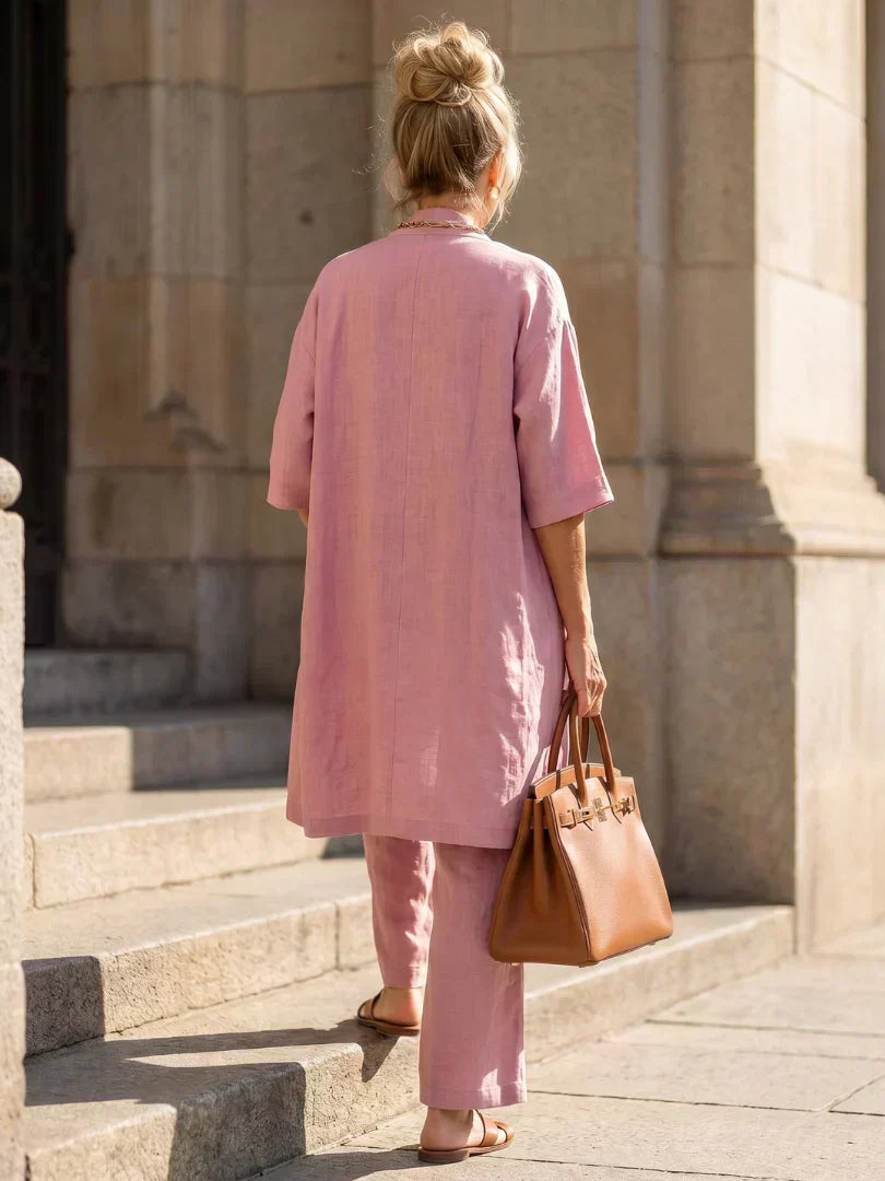 Ensemble Femme Kimono Fluide et Pantalon Ample