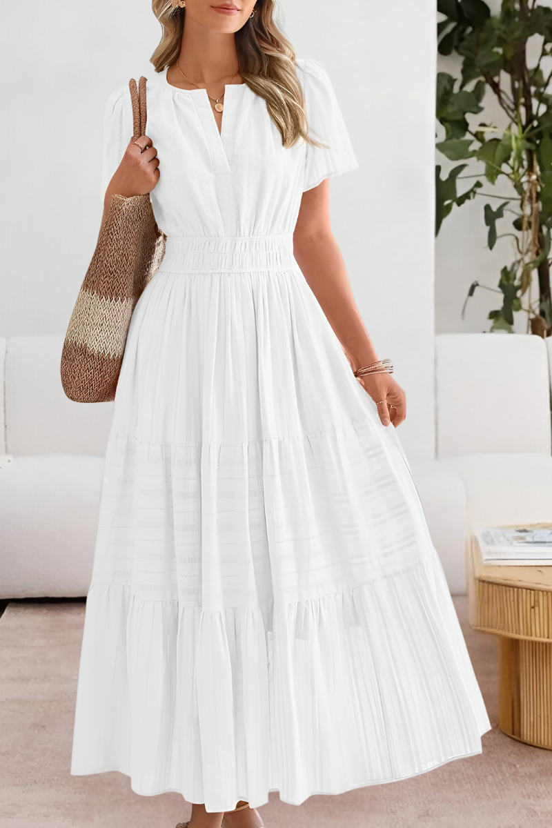 Robe Midi Femme Fluide Confortable Coupe Bohème