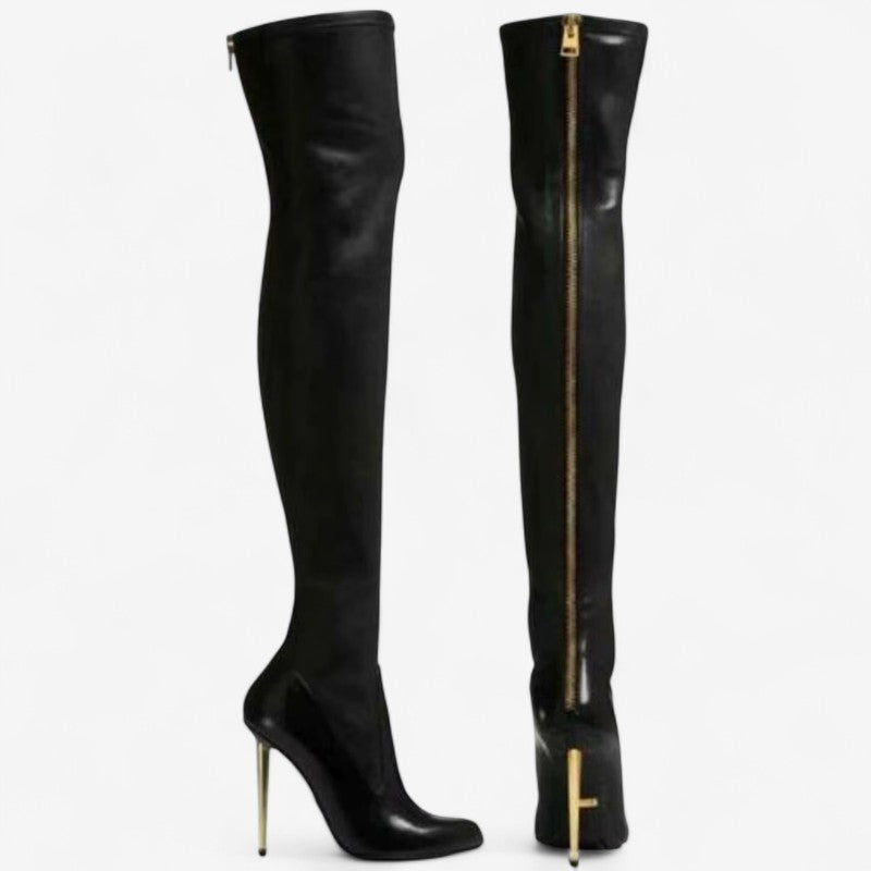 Bottes Femme Haut Talon Chic et Élégantes - PanierRoyale