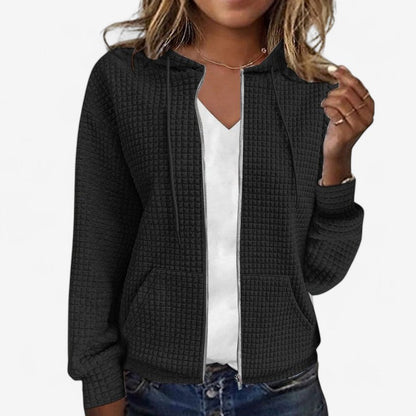 Veste femme longue imperméable à capuche