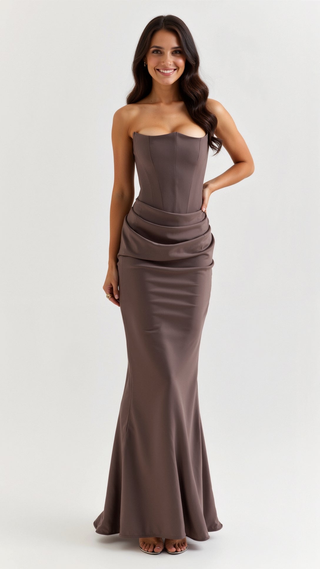 Robe de cérémonie femme longue pour invitées de mariage