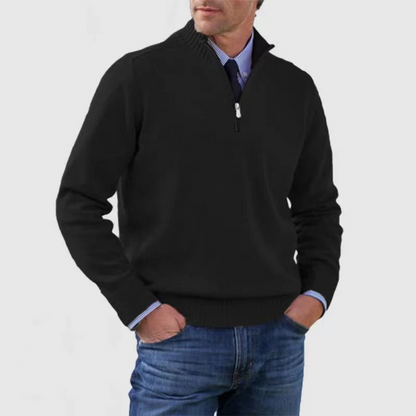 Pull Homme Rouge Bordeaux en Laine Douce