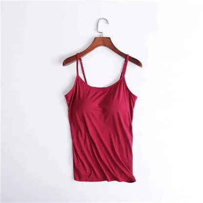 Camisole Femme avec Soutien-gorge Intégré Maille Respirante Maintien