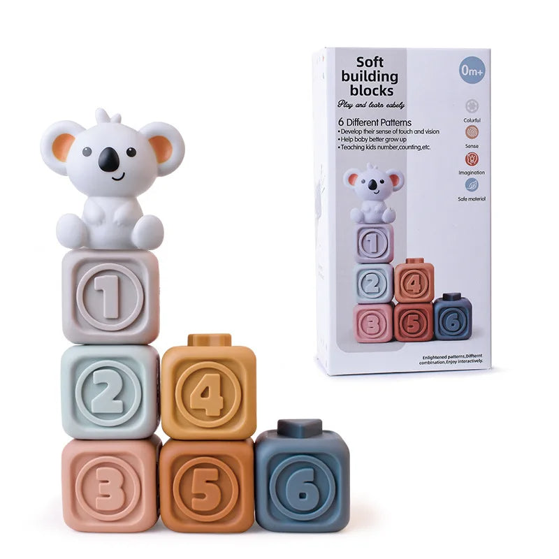 Jouets de Construction en Bois Colorés pour Enfants - PanierRoyale
