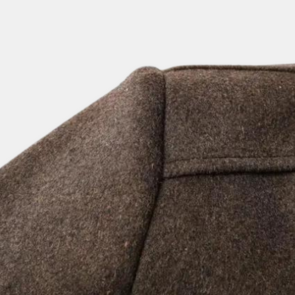 Manteau Homme Hiver au Col Montant en Laine