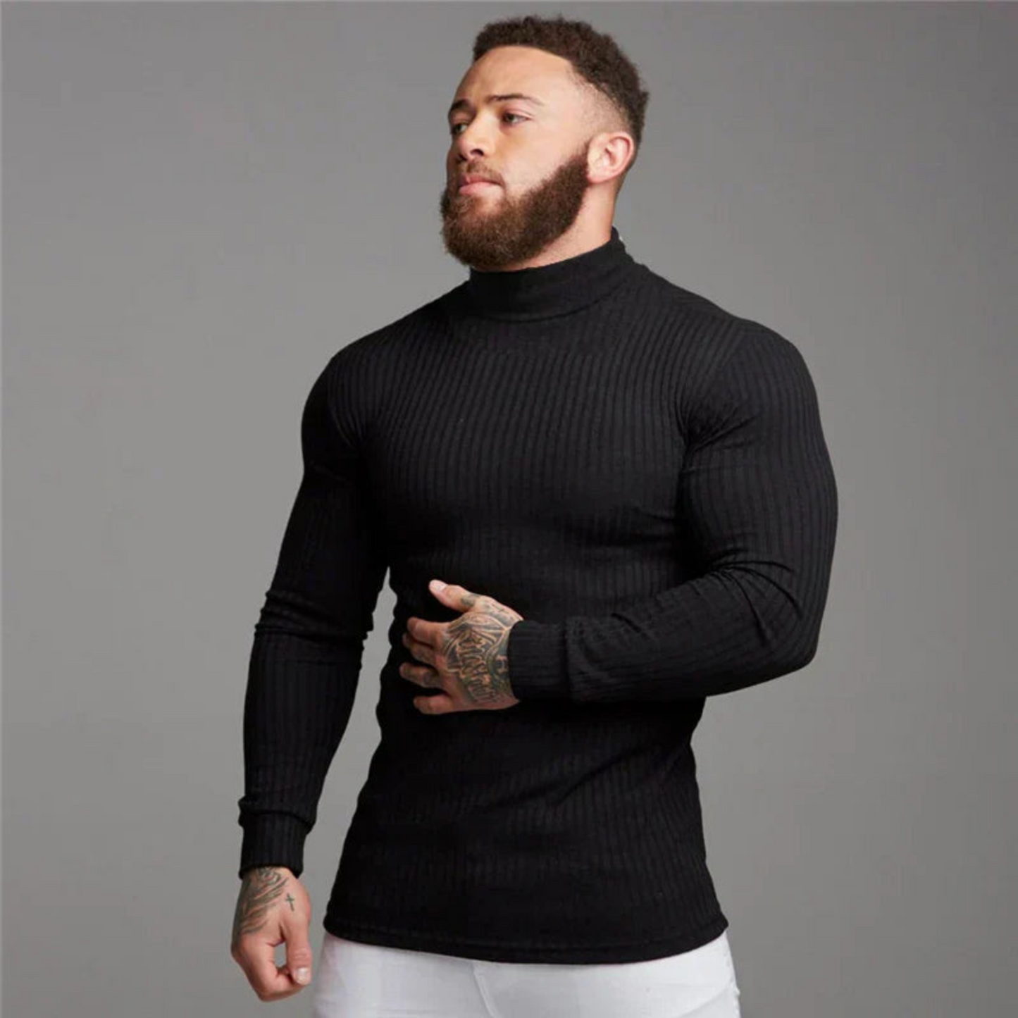 Pull Homme Col Roulé Élégant et Confortable