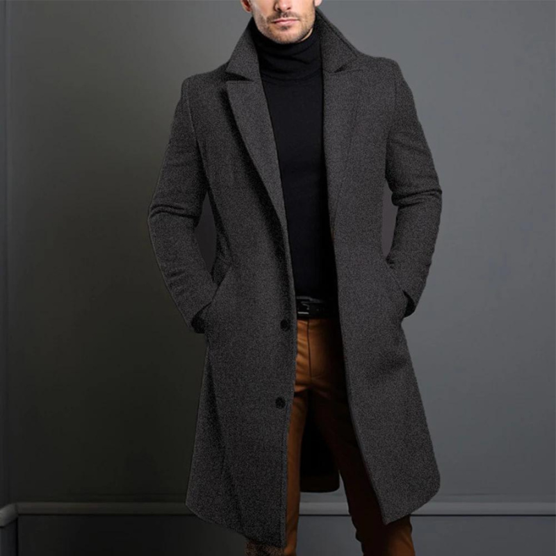 Manteau Homme Hiver Laine Douce et Chaude Élégant