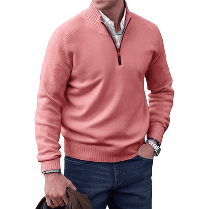 Pull Homme Hiver Doux et Chaude avec Fermeture Éclair
