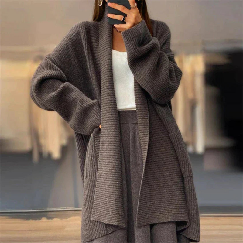 Cardigan Femme Longue Ligne Chaud et Confortable