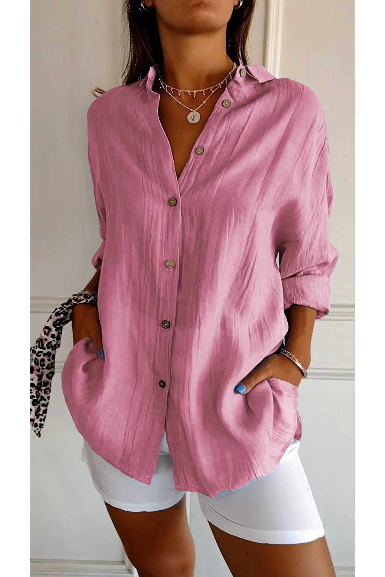 Chemise Femme Manche Courte Élégante et Légère