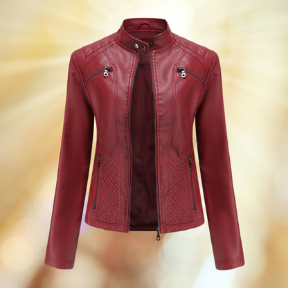 Blouson Cuir Femme Élégant et Confortable