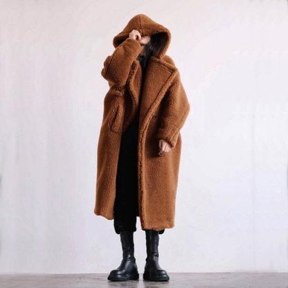 Manteau femme hivernal long et chaud