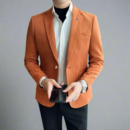 Blazer Homme Élégant Manches Longues Noir