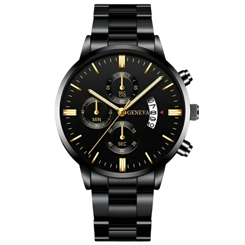 Montre Élégante Homme avec Cadran Simple et Bracelet Cuir - PanierRoyale