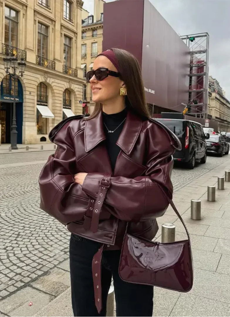 Veste Cuir Femme Taille Plus Grande et Élégante - PanierRoyale