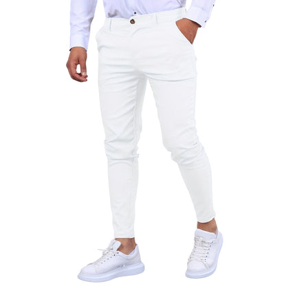 Pantalon Slim Fit Homme avec Poches Zippées