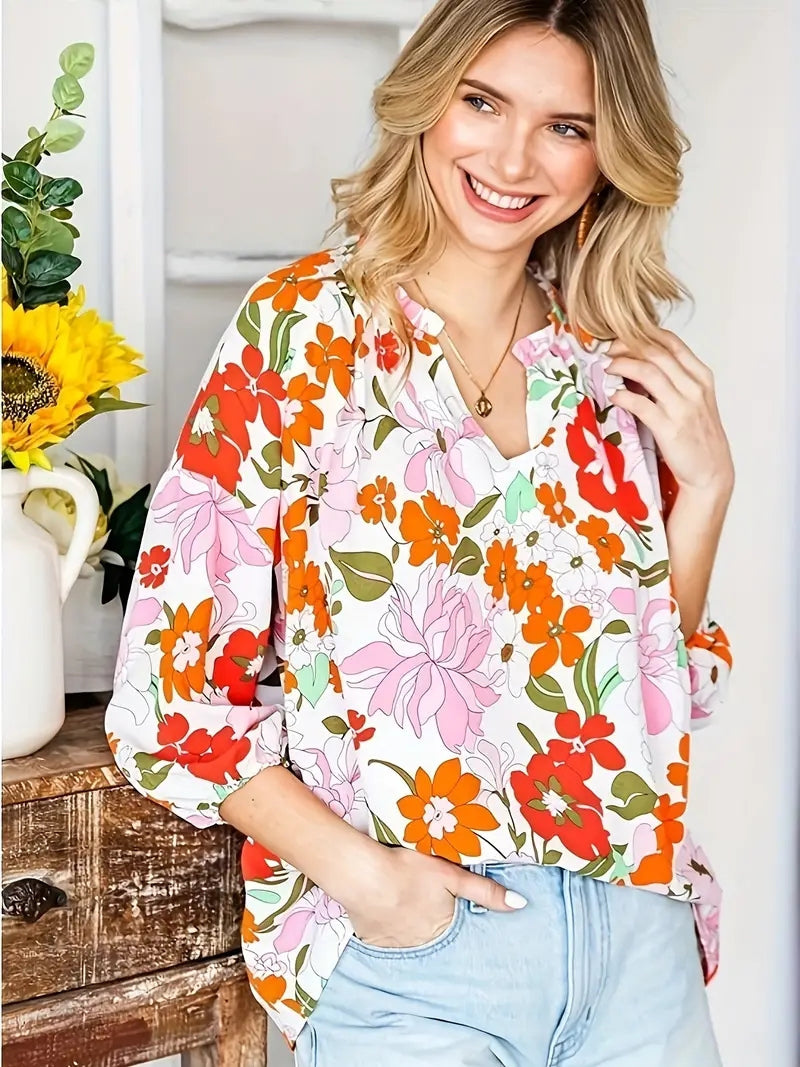 Chemisier Femme Floral Chic et Décontracté