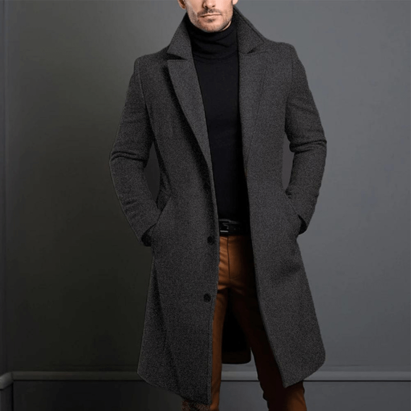 Manteau Homme Hiver Long et Chauffant en Style Classique