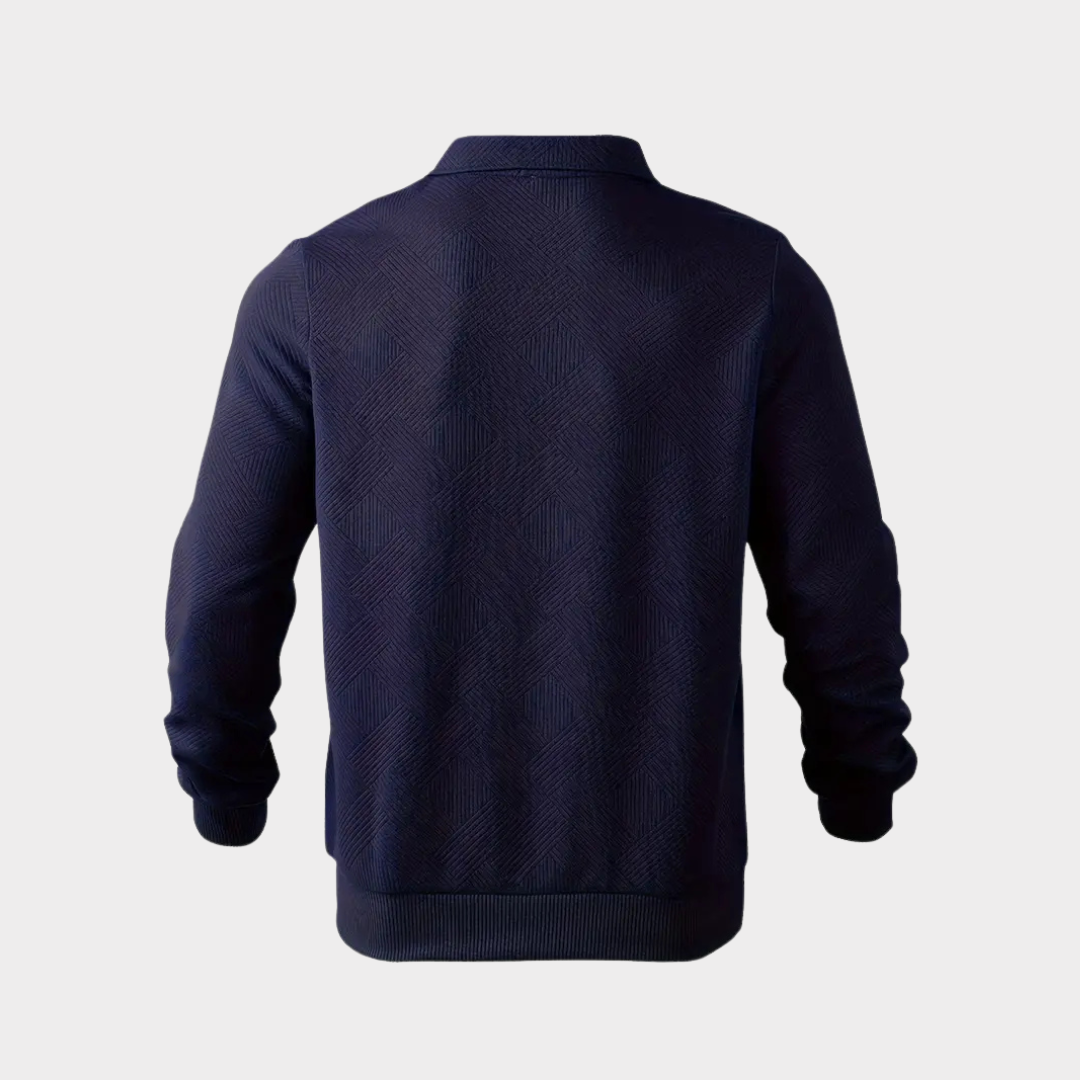 Pull Homme Col Zippé Décontracté