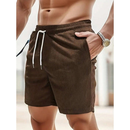 Pantalon Court Décontracté avec Poches et Ceinture Élastique