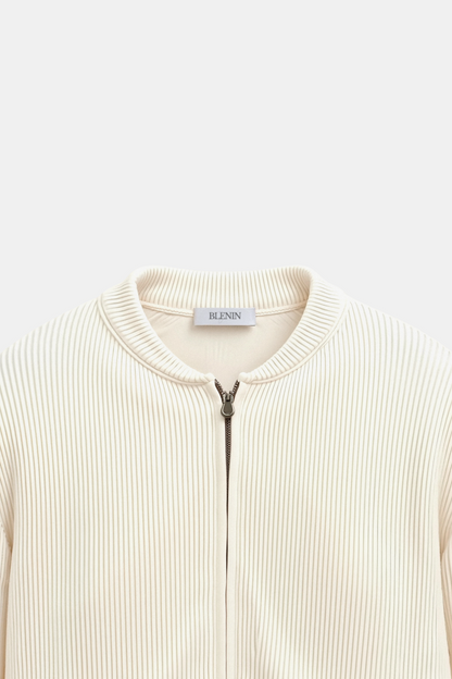 Cardigan Femme Élégant Zippé Noir