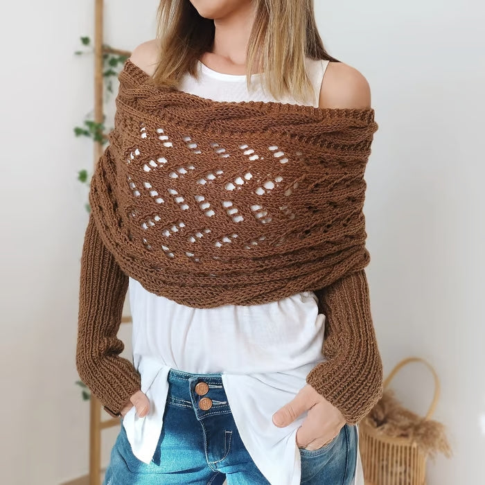 Écharpe Femme Tricotée Douce Gris Clair