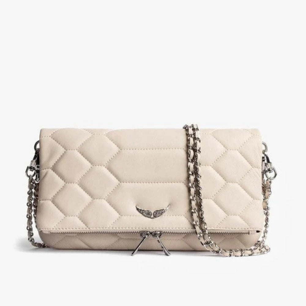 Sac À Épaule Chic en Cuir avec Chaîne et Fermeture Sécure