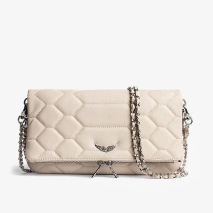 Sac À Épaule Chic en Cuir avec Chaîne et Fermeture Sécure