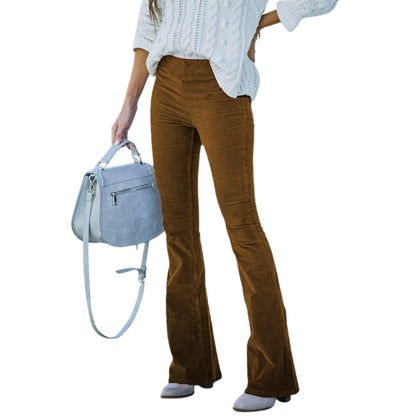 Pantalon Femme Flare Taille Haute Élégant