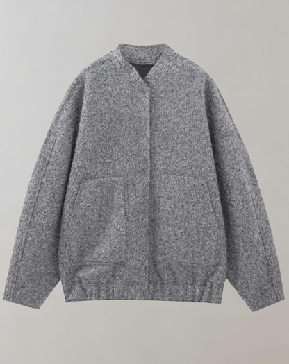Blouson Bomber Sport Casual à Fermeture Éclair