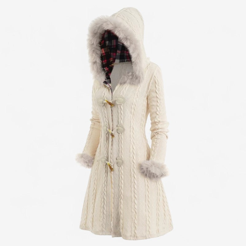Manteau Parka Capuche Noir avec Fermeture Éclair
