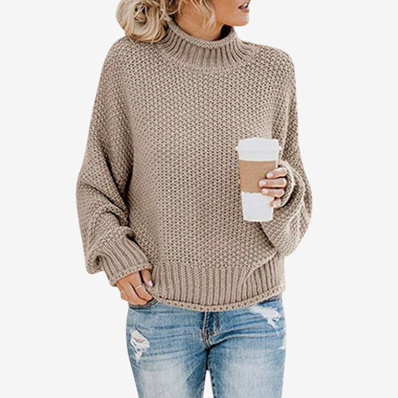 Pull Col Roulé Femelle Doux et Chaude