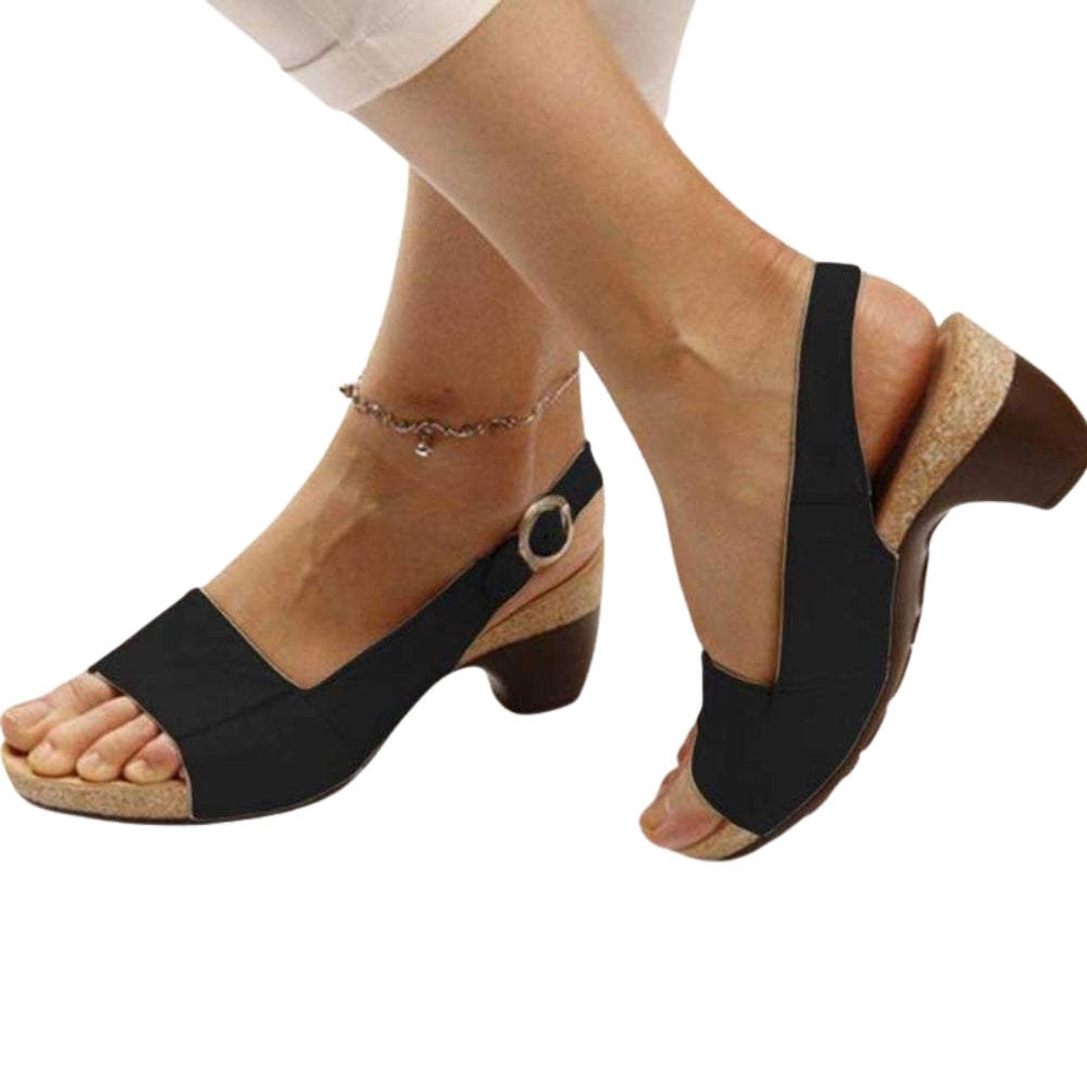 Sandales Talon Haut Féminines avec Sangle Réglable