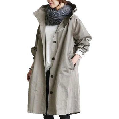 Manteau Femme Imperméable Long et Élégant