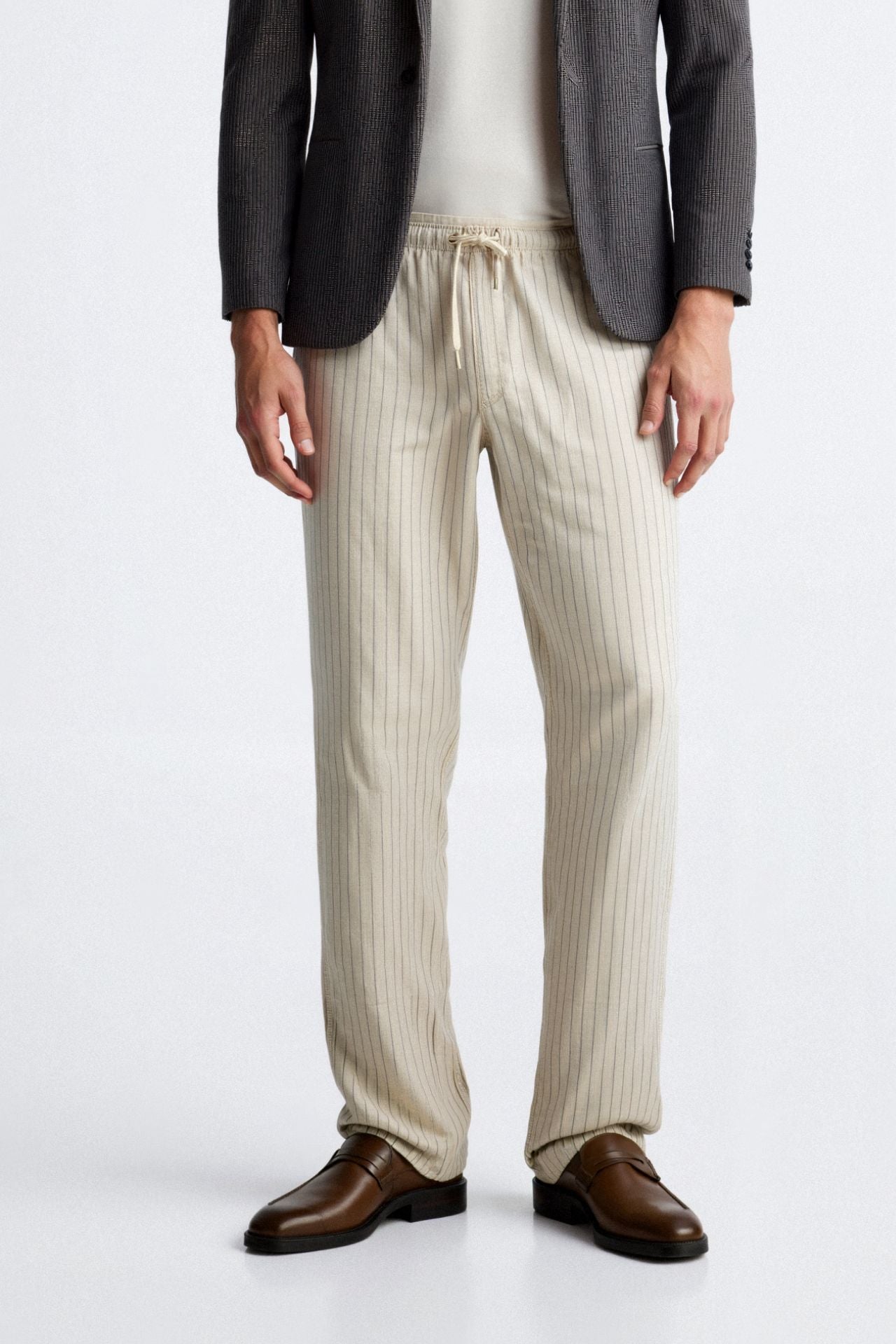 Pantalon de ville à rayures pour homme