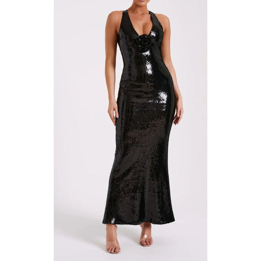 Robe de Soirée Élégante Dos Nu Décolleté - PanierRoyale