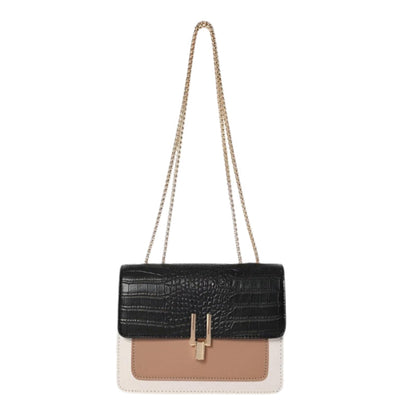 Sac à Main Chic en Cuir avec Chaînes Métallisées