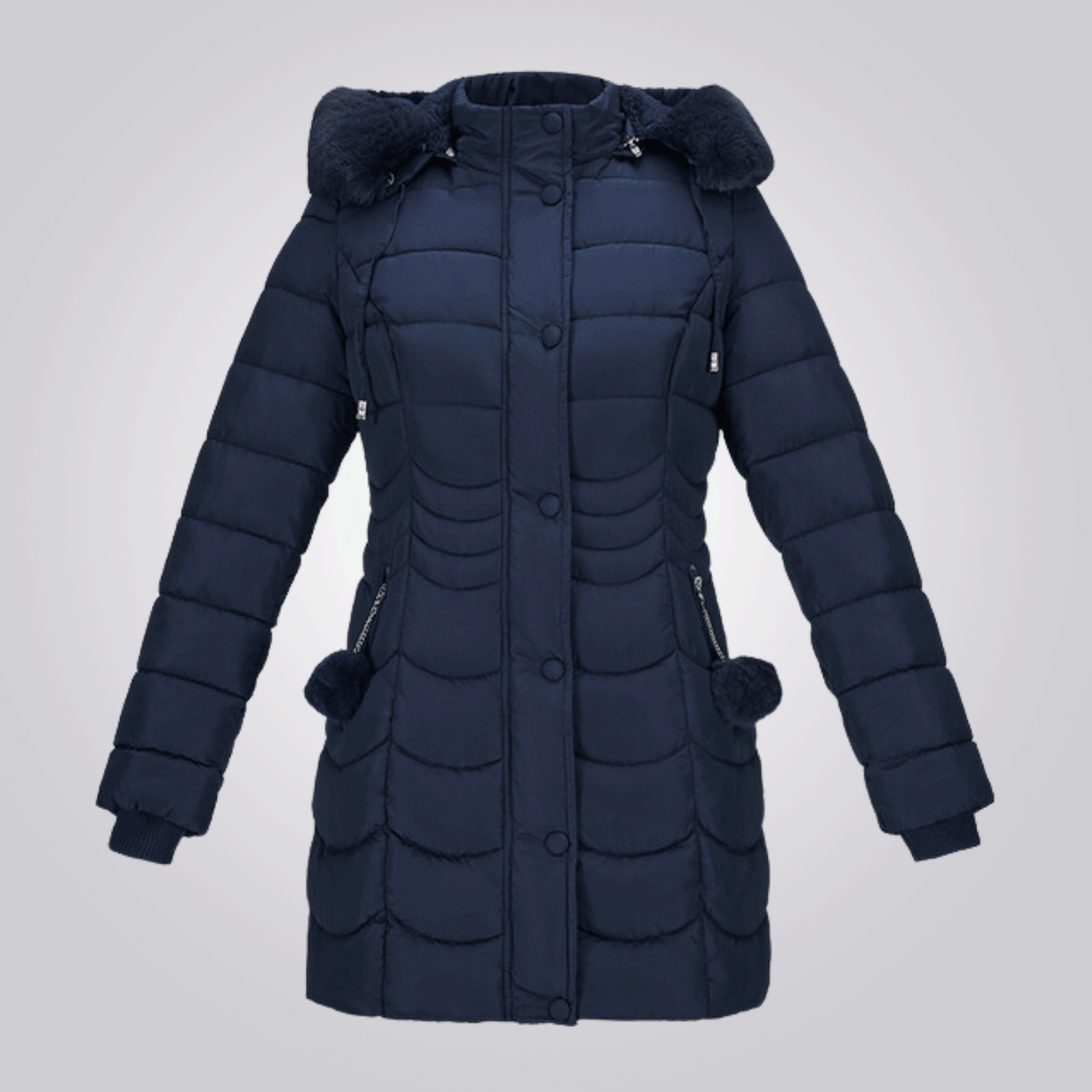 Manteau Femme Hiver avec Capuche Amovible Chaude