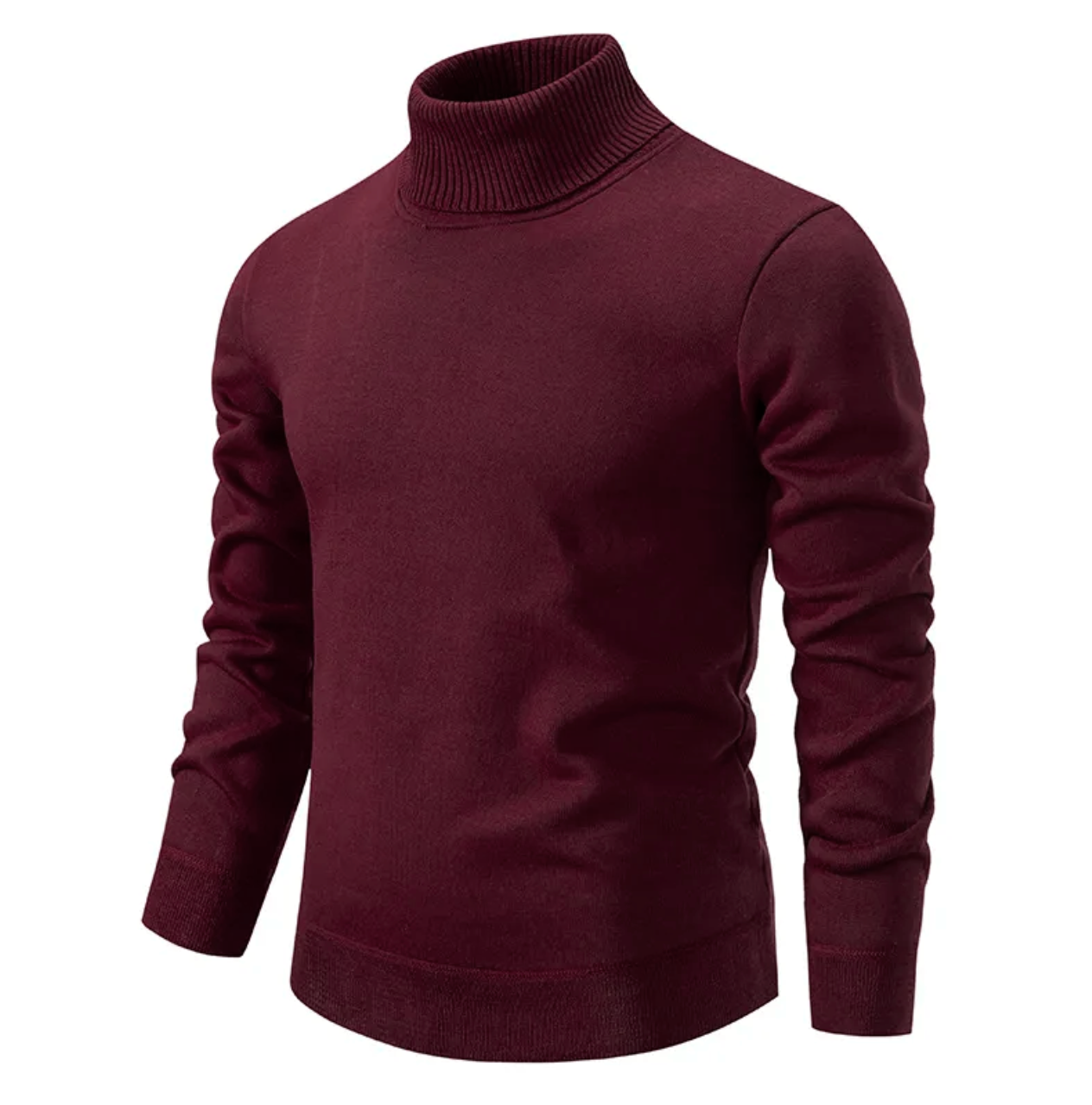 Pull Homme Col V en Laine Chaude Marron