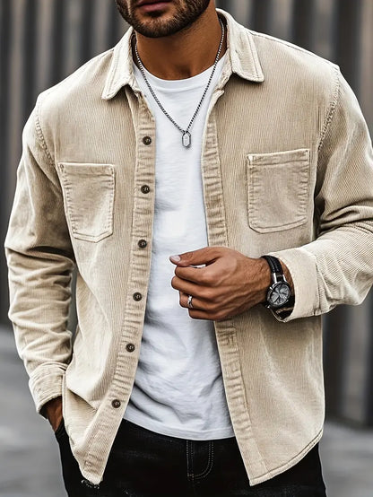 Chemise Homme Cachemire Brun Doux et Chaud - PanierRoyale