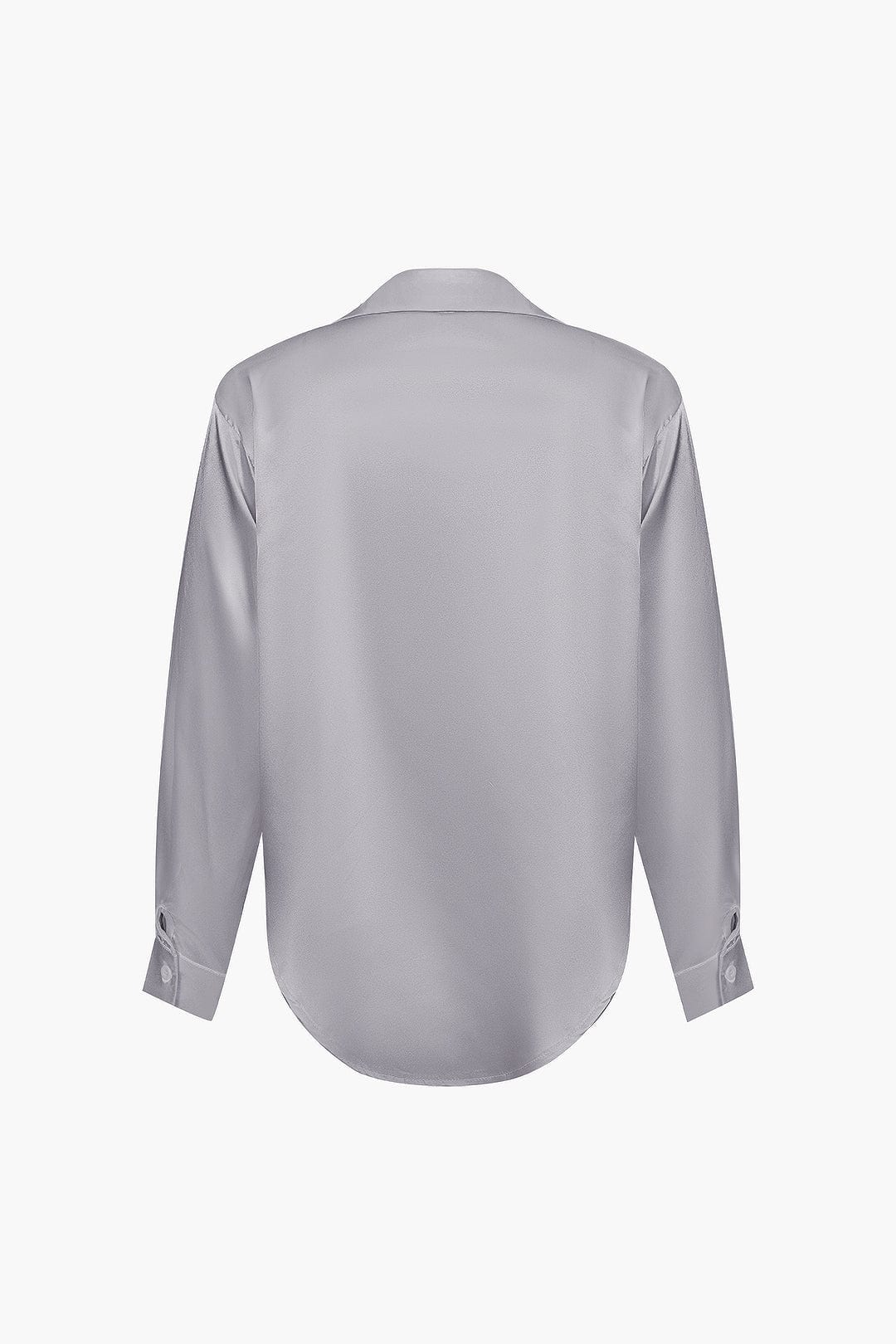 Blouse Élégante en Soie Satinée Longue Manche