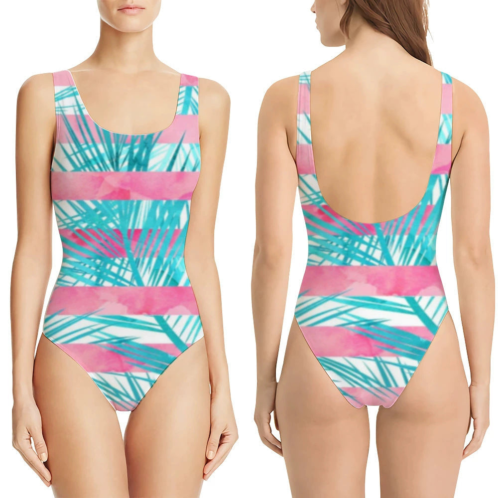 Maillot de bain une pièce Femme Effet sculptant Imprimé 3D Moderne