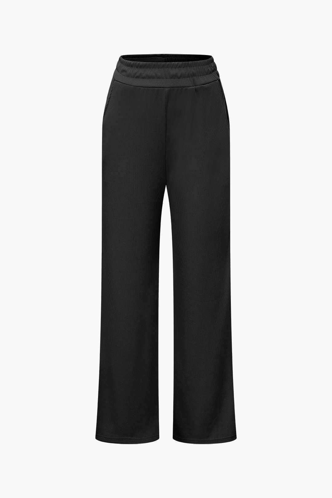 Ensemble Deux Pièces Élégant Asymétrique et Pantalon Large
