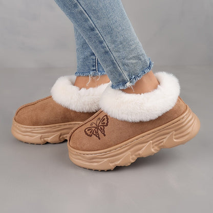 Chaussures Fourrure Synthétique Chaude et Confortable