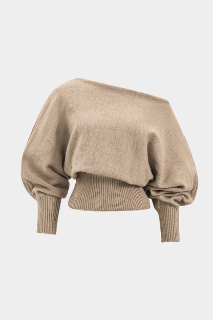 Luana | Ensemble Décontracté Col Montant et Shorts Haute Taille