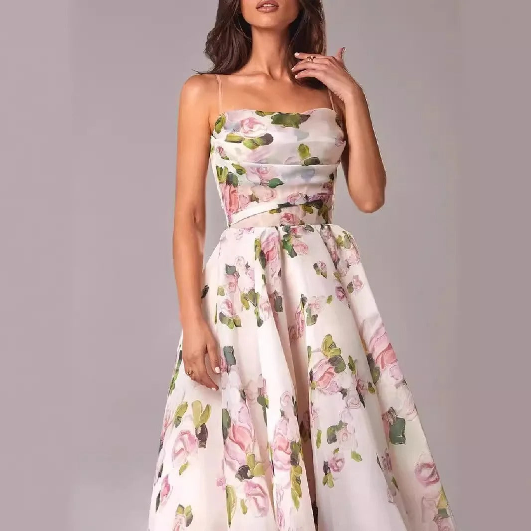 Robe Été Legère à Fleurs pour Femme