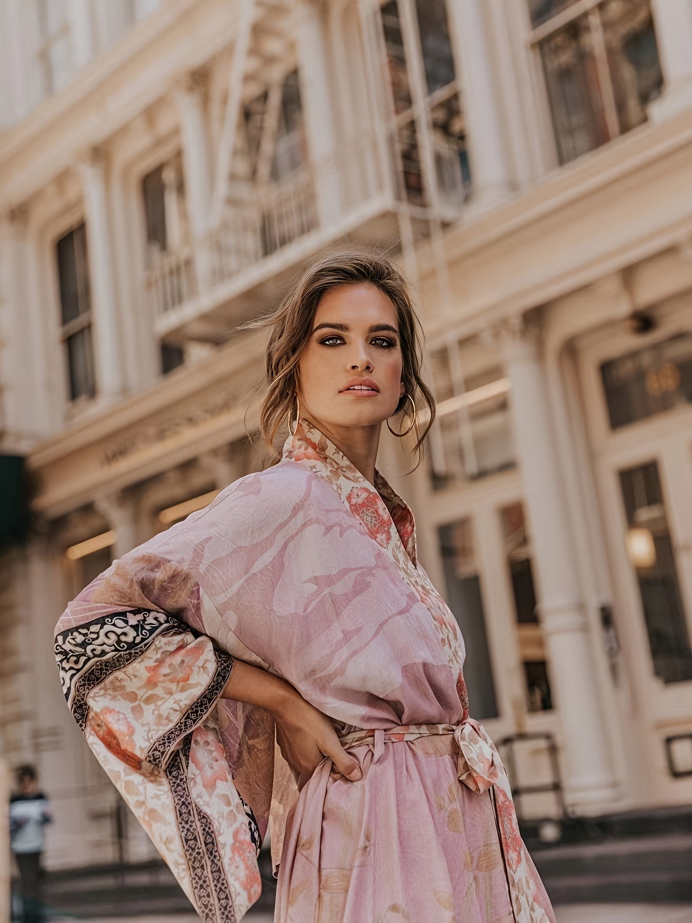 Robe Maxi Femme Mousseline Imprimé Floral Style Bohème
